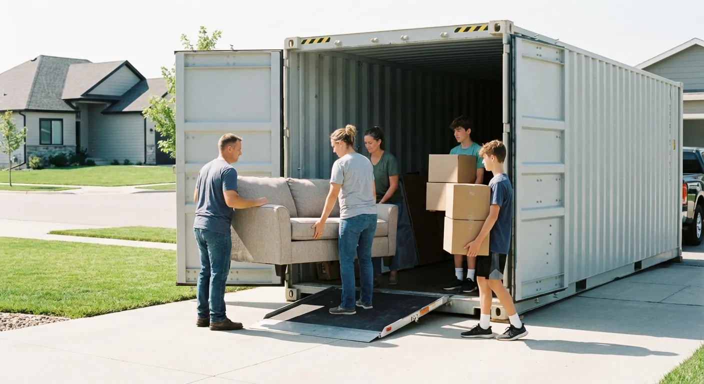 Dumpster with walk-in loading door in New Bedford, MA