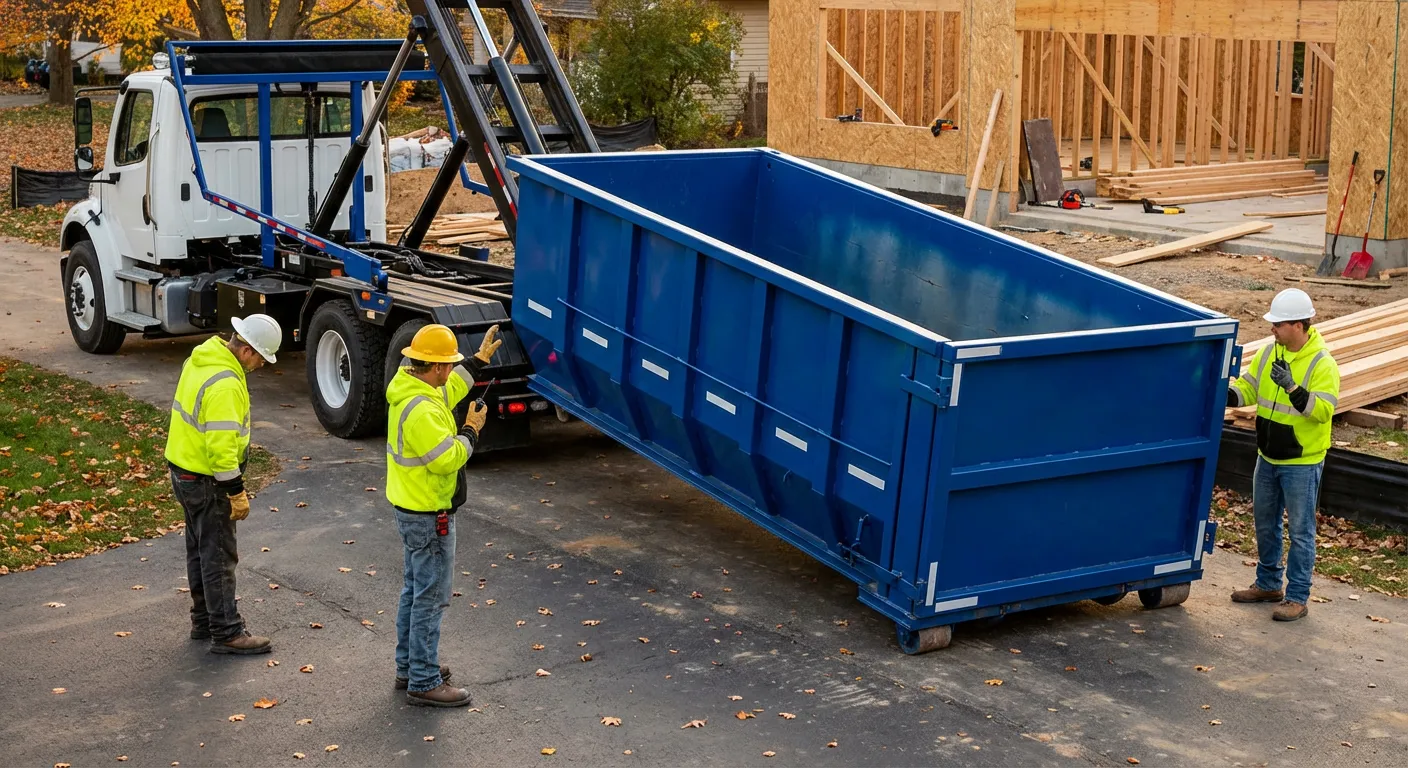 Construction dumpster delivery and waste management in New Bedford, MA