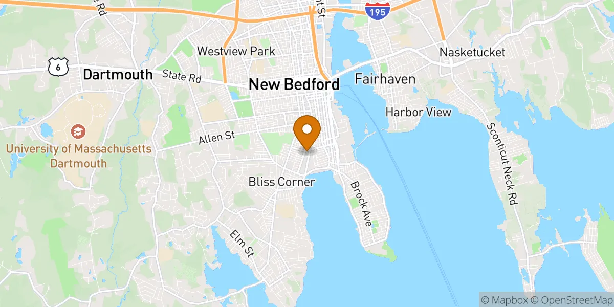 neighborhood map neighborhood map in New Bedford, MA