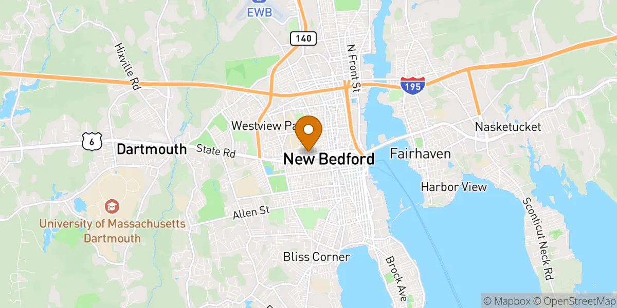 neighborhood map neighborhood map in New Bedford, MA