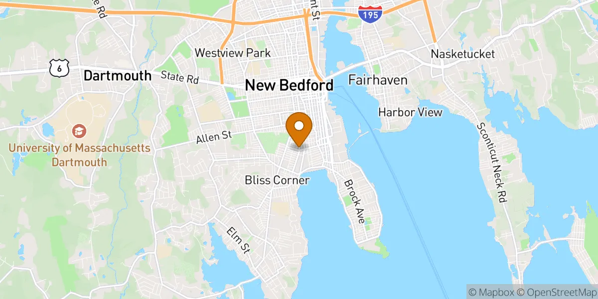 neighborhood map neighborhood map in New Bedford, MA