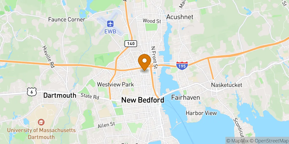 neighborhood map neighborhood map in New Bedford, MA