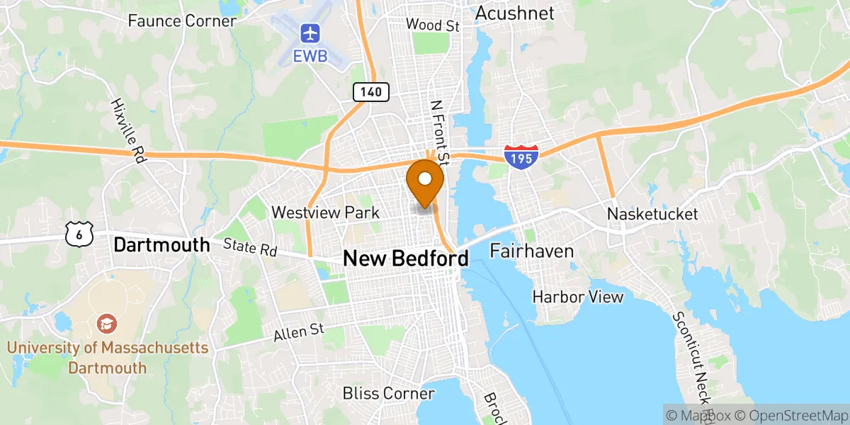 neighborhood map neighborhood map in New Bedford, MA