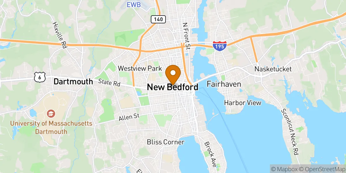 neighborhood map neighborhood map in New Bedford, MA